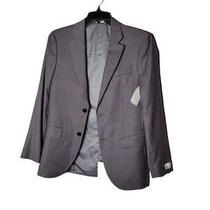 Nordstrom Rack Fit Flat Classic Blazer Size 30 S 2 button front Gray Grey